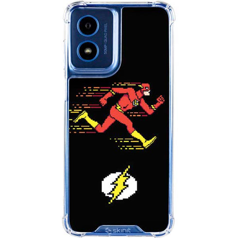 DC Comics The Flash Pixelated Running Pose Moto G 5G (2024) Clear Case